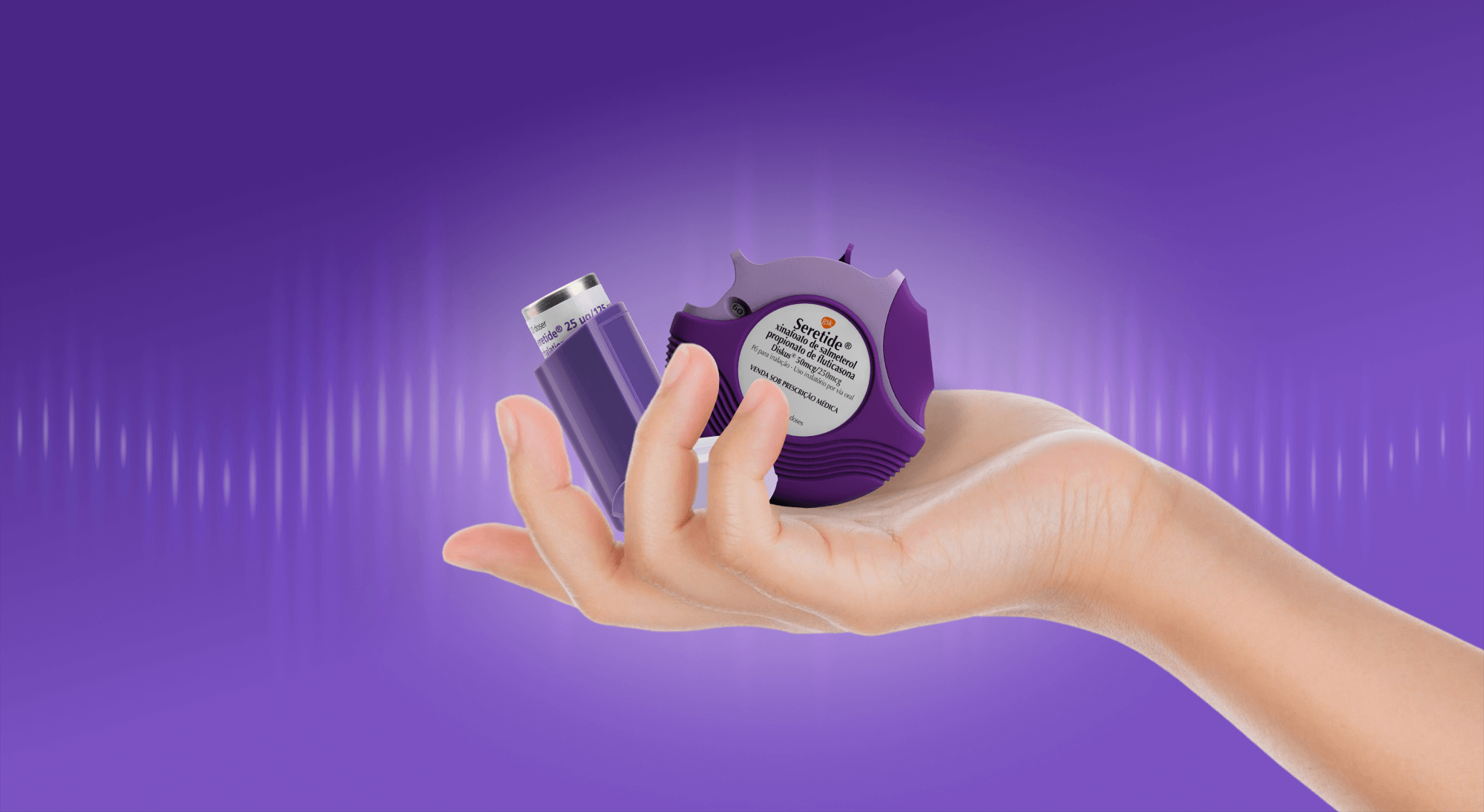 Garanta 20 amostras  de Seretide!